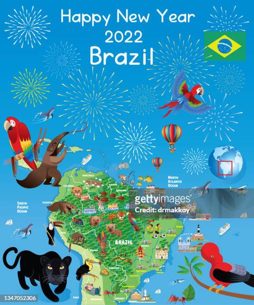 happy new year brazil - bahia stock illustrations