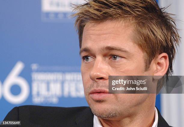 Brad Pitt during 31st Annual Toronto International Film Festival - "Babel" Press Conference at Sutton Place in Toronto, Ontario, Canada.