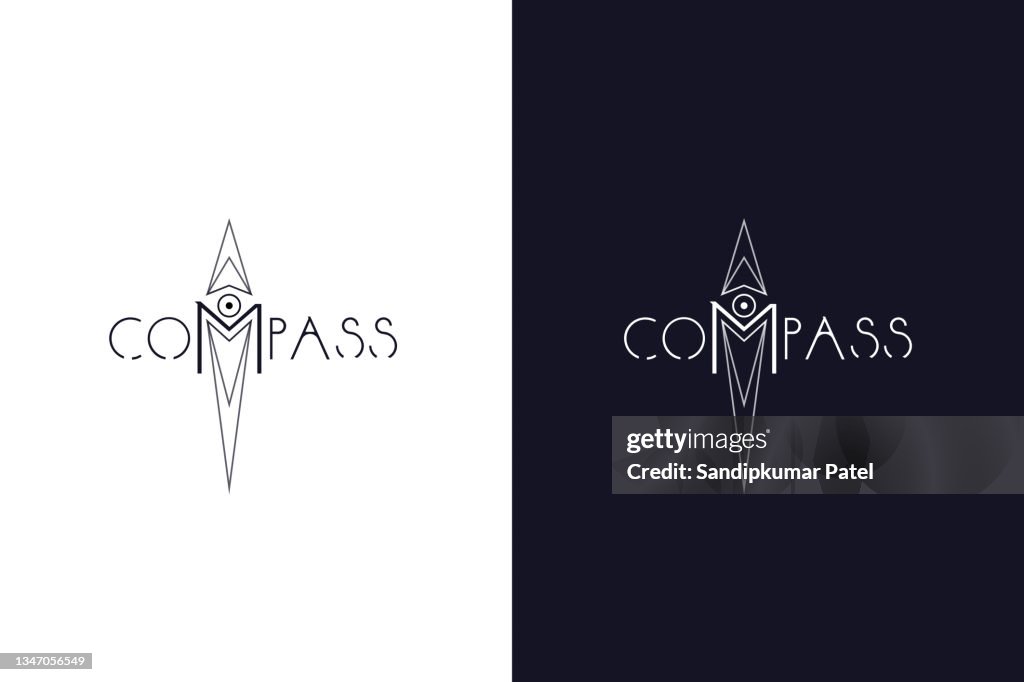 Compass Logo Vector Icon. Modern Navigation Symbol.