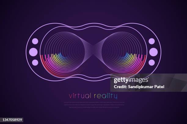 vr, virtual reality goggles, glasses. - excited computer stock illustrations