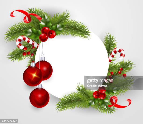 ilustraciones, imágenes clip art, dibujos animados e iconos de stock de elementos de diseño navideño - wreath