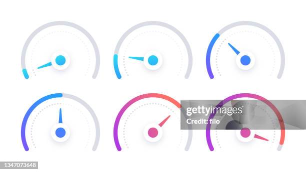 moderne spurweitenmesser-designelemente - temperature gauge stock-grafiken, -clipart, -cartoons und -symbole