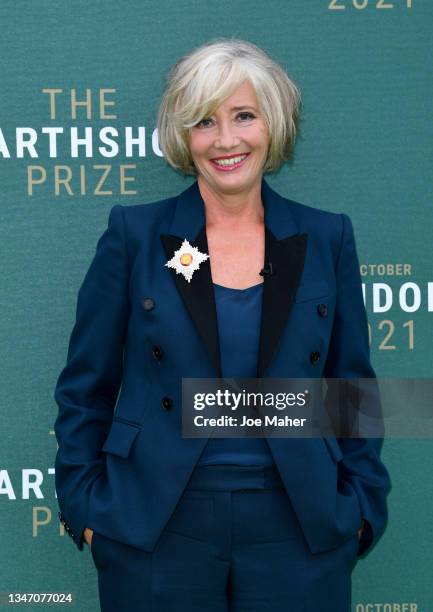Emma Thompson attends the Earthshot Prize 2021 at Alexandra Palace on October 17, 2021 in London, England.