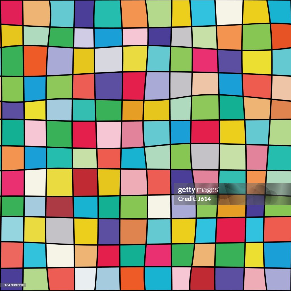 Colorful Squares Seamless Grid Pattern High-Res Vector Graphic - Getty ...