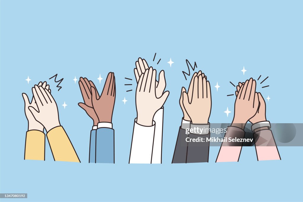 Clapping Recognization People Hands Clap Show Acknowledgement After Performance High-Res ...