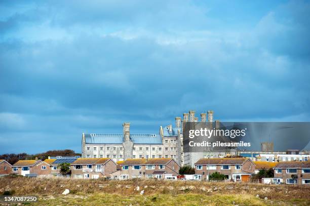 the verne, or grove prison,the isle of portland, dorset, england, uk - portland prison stock pictures, royalty-free photos & images