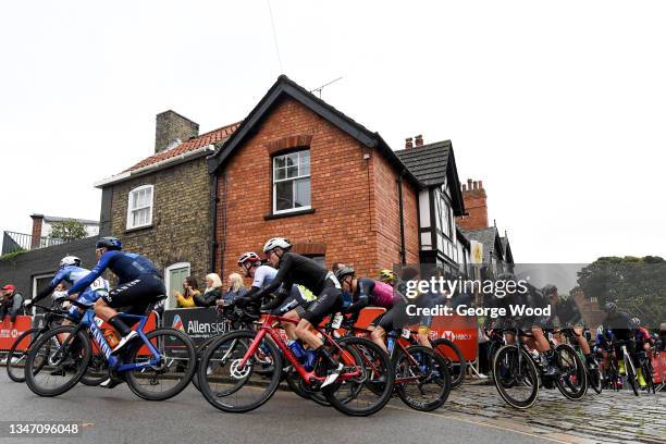 Riders in action during the Men's HSBC UK National Road Championships on October 17, 2021 in Lincoln, England.