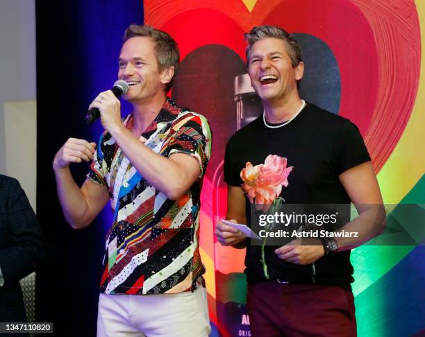 Neil Patrick Harris and David Burtka speak during Food Network & Cooking Channel New York City Wine & Food Festival presented by Capital One - Drag...