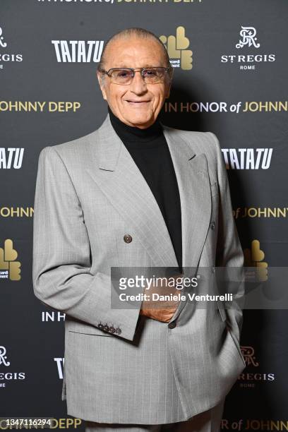 Tony Renis attends the ILBE Dinner Gala In Honor Of Johnny Depp during the 19th Alice Nella Città 2021 at Auditorium Parco Della Musica on October...