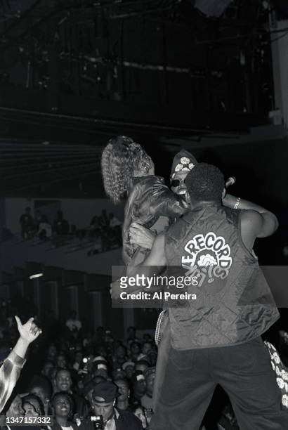 Rapper Luther Campbell of the group 2 Live Crew performs at The Source Awards at The Theater at Madison Square Garden on April 26, 1994 in New York...