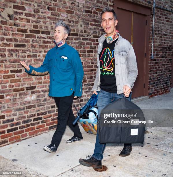 Actor Alan Cumming and co-host of NPR's 'All Things Considered' Ari Shapiro are seen arriving to their show, 'Och and Oy! A Considered Cabaret' on...