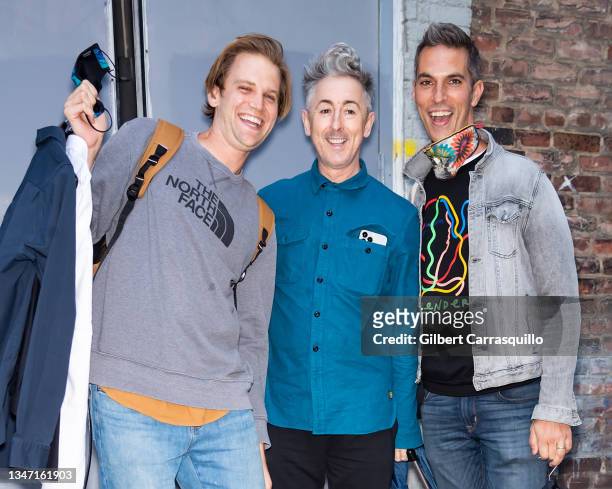 Musical artist Henry Koperski, actor Alan Cumming and co-host of NPR's 'All Things Considered' Ari Shapiro are seen arriving to their show, 'Och and...