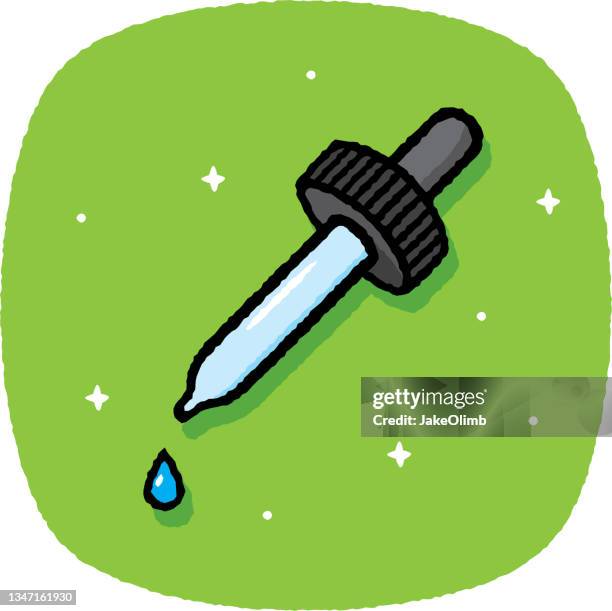 eyedropper doodle 7 - measuring-glass-drawing stock illustrations