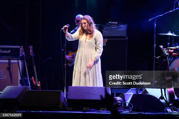 Singer Olivia Vedder performs onstage during day 2 of the Ohana Music Festival at Doheny State Beach on September 25, 2021 in Dana Point, California.