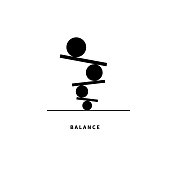 Balance symbol. Harmony sign. Stability icon