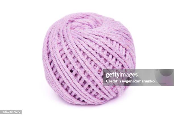 skein of thread isolated on white background - spool stock pictures, royalty-free photos & images