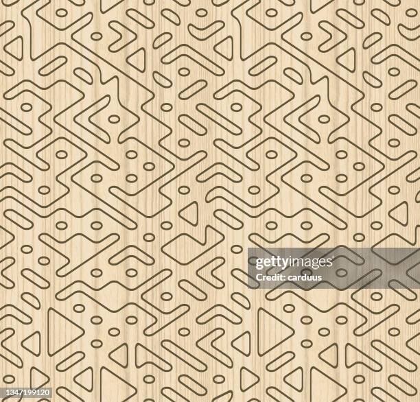 seamless wood textured doodle pattern - flooring samples stock illustrations