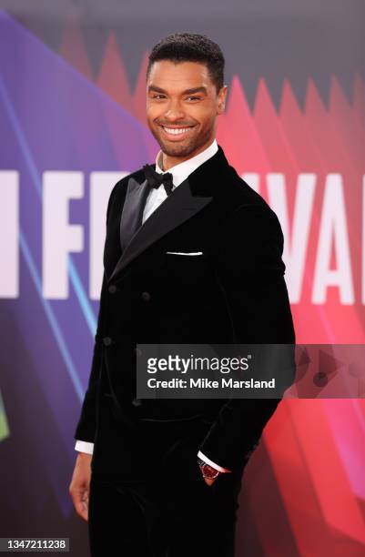 Rege-Jean Page attends "The Tragedy Of Macbeth" European Premiere during the 65th BFI London Film Festival at The Royal Festival Hall on October 17,...