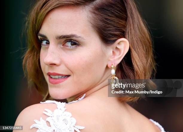 Emma Watson attends the Earthshot Prize 2021 at Alexandra Palace on October 17, 2021 in London, England. The Earthshot Prize, created by Prince...