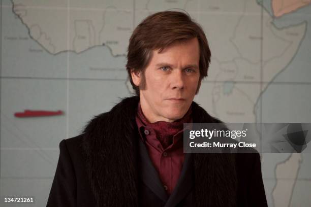 American actor Kevin Bacon as Sebastian Shaw in a scene from the film 'X-Men: First Class', 2011.