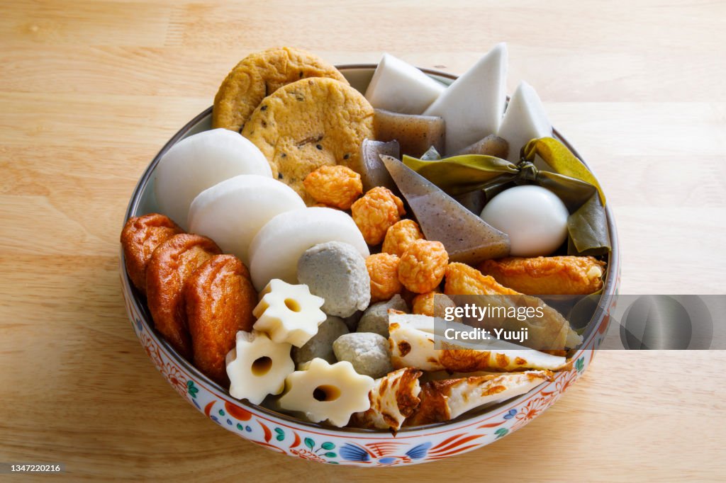 A recipe for oden, a typical Japanese home cooking.