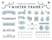 A set of simple winter frames.