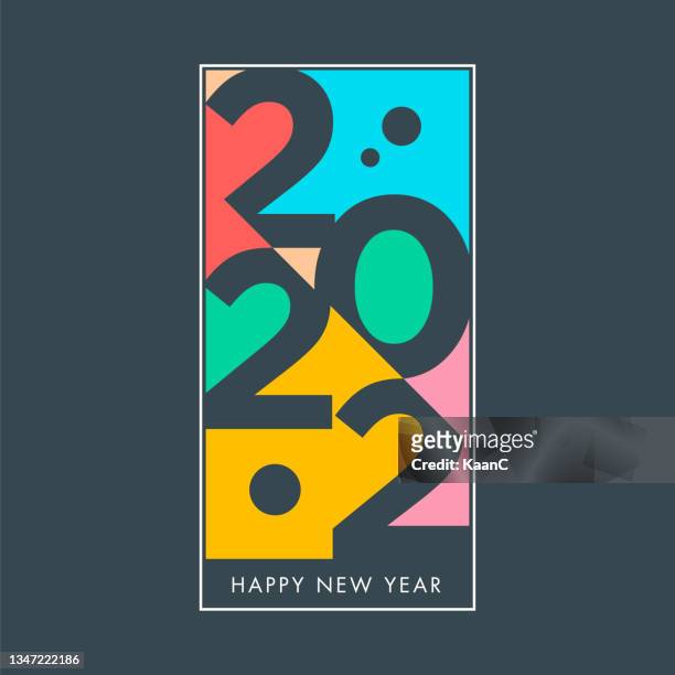 2022 new year lettering. holiday greeting card. abstract background vector illustration. holiday design for greeting card, invitation, calendar, etc. stock illustration - year calendar stock illustrations