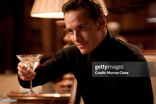 Actor Michael Fassbender as Erik Lehnsherr, aka Magneto in a scene from the film 'X-Men: First Class', 2011.