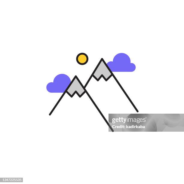mission editable stroke line icon - technology driven processes stock illustrations
