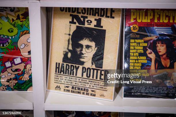 Poster of Harry Potter during the first day of the SOFA 2021, a fair aimed to the geek audience in Colombia that mixes Cosplay, gaming, superhero and...