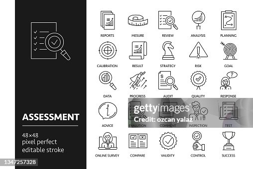 Assessment Line Icon Set. Assessment Line Icon Set.