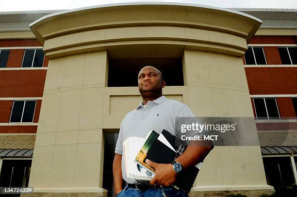 John McGee stands on the campus of Bossier Parish Community College, Sunday November 20 where he started his education two and a half years ago. He...