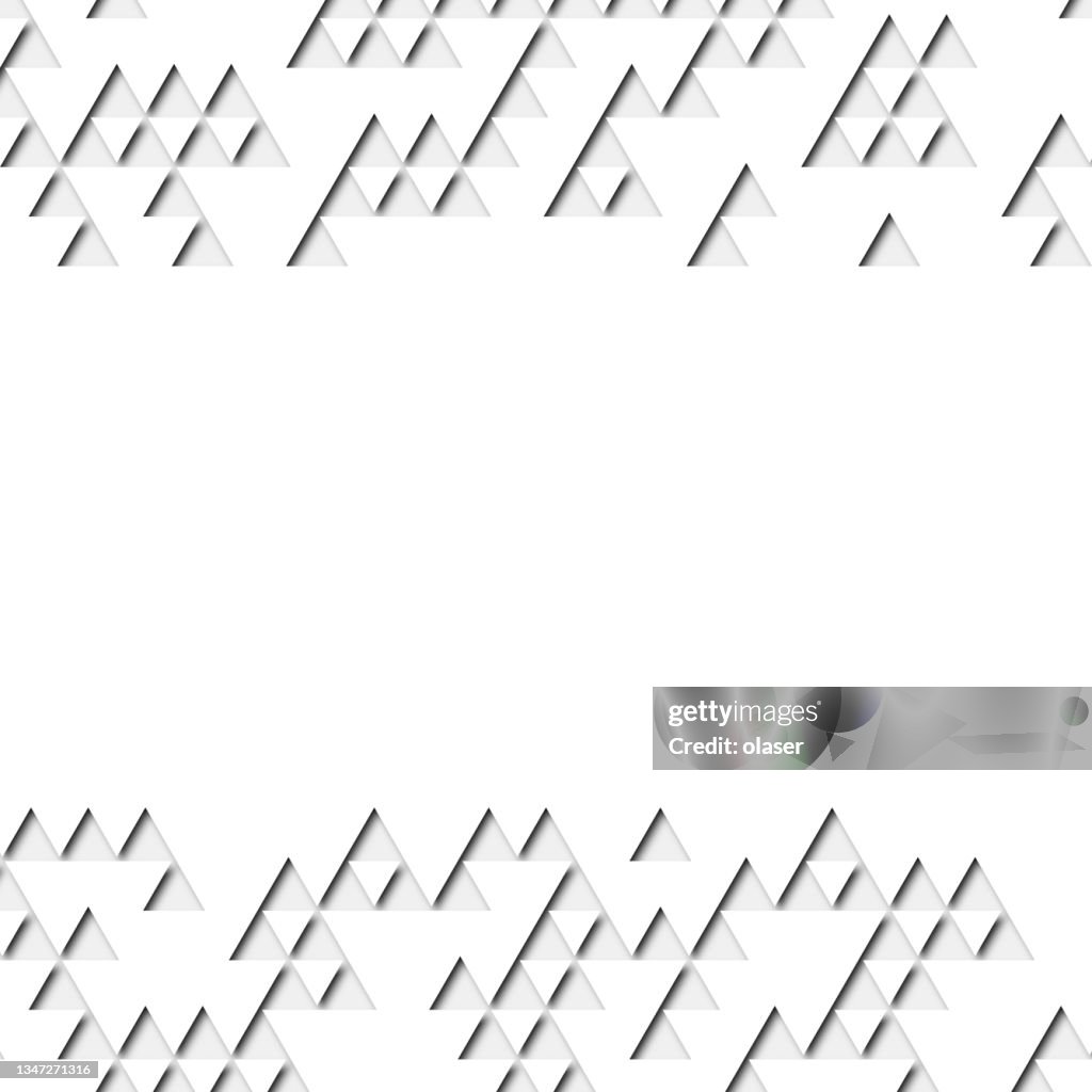 Triangle Pattern To Cut Top And Bottom Cut Out Triangle Pattern With Shadow Middle Copy Space ...