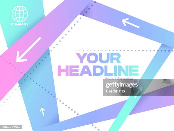 presentation slide headline modern gradient background - lorem ipsum stock illustrations