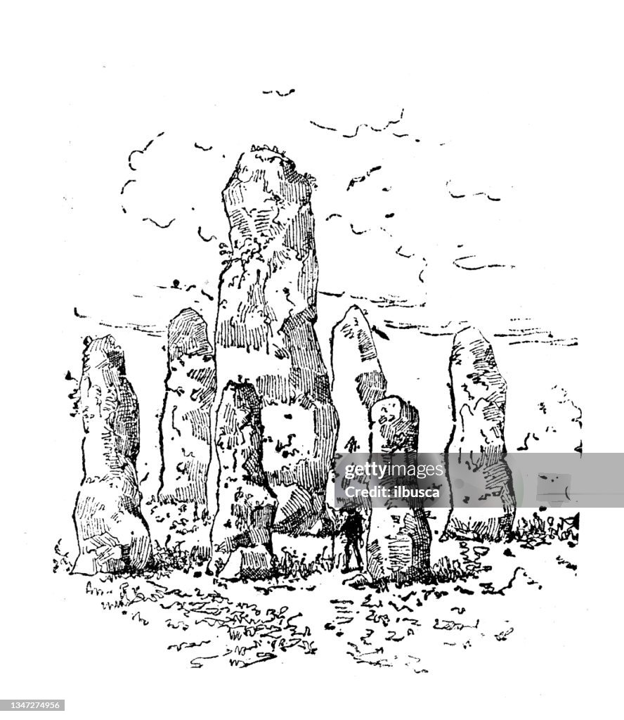 Antique illustration: Cromlech