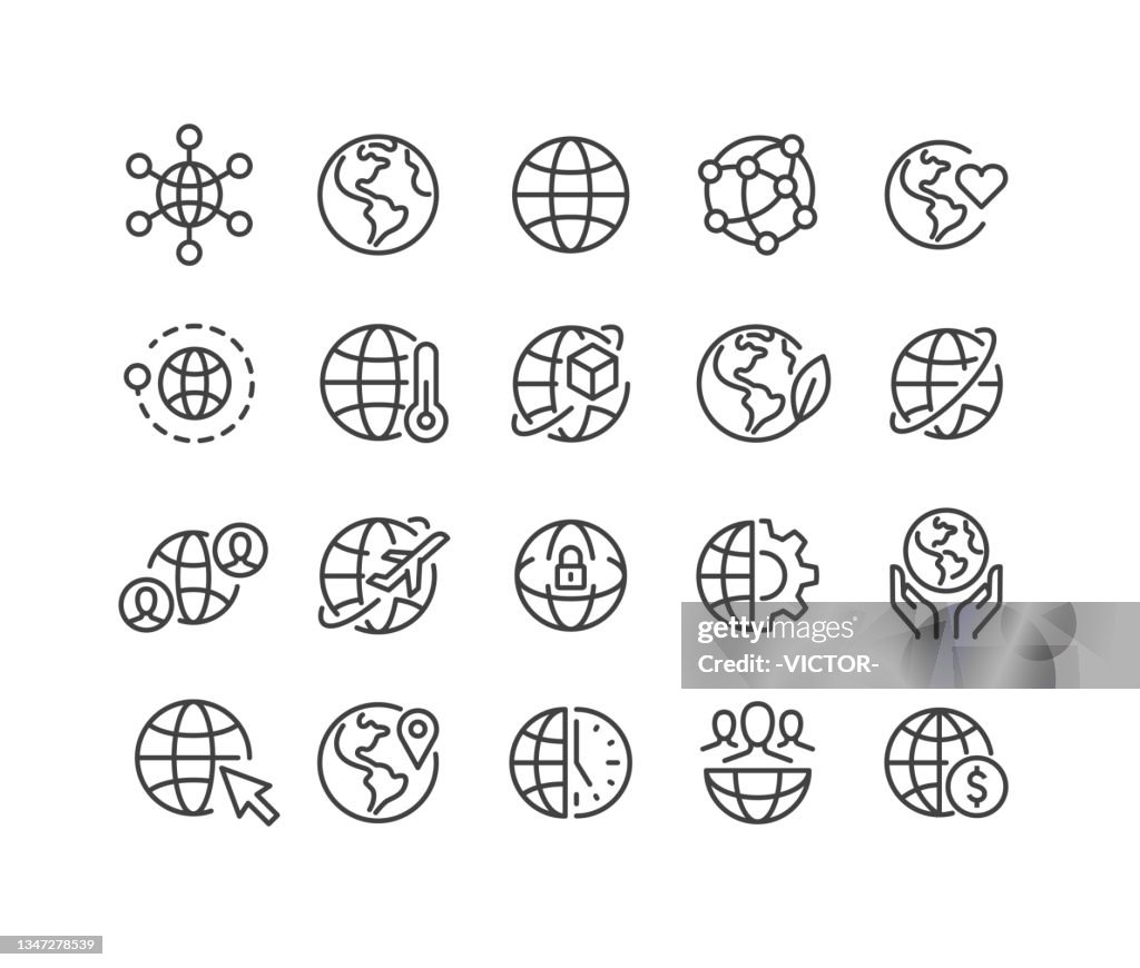 Globe Icons - Classic Line Series