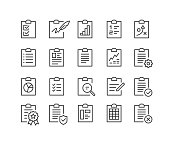 Clipboard Icons - Classic Line Series