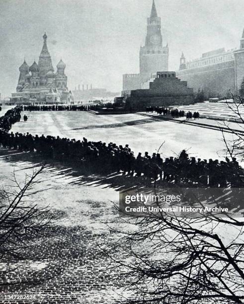 The Lenin Mausoleum in Moscow 1930..