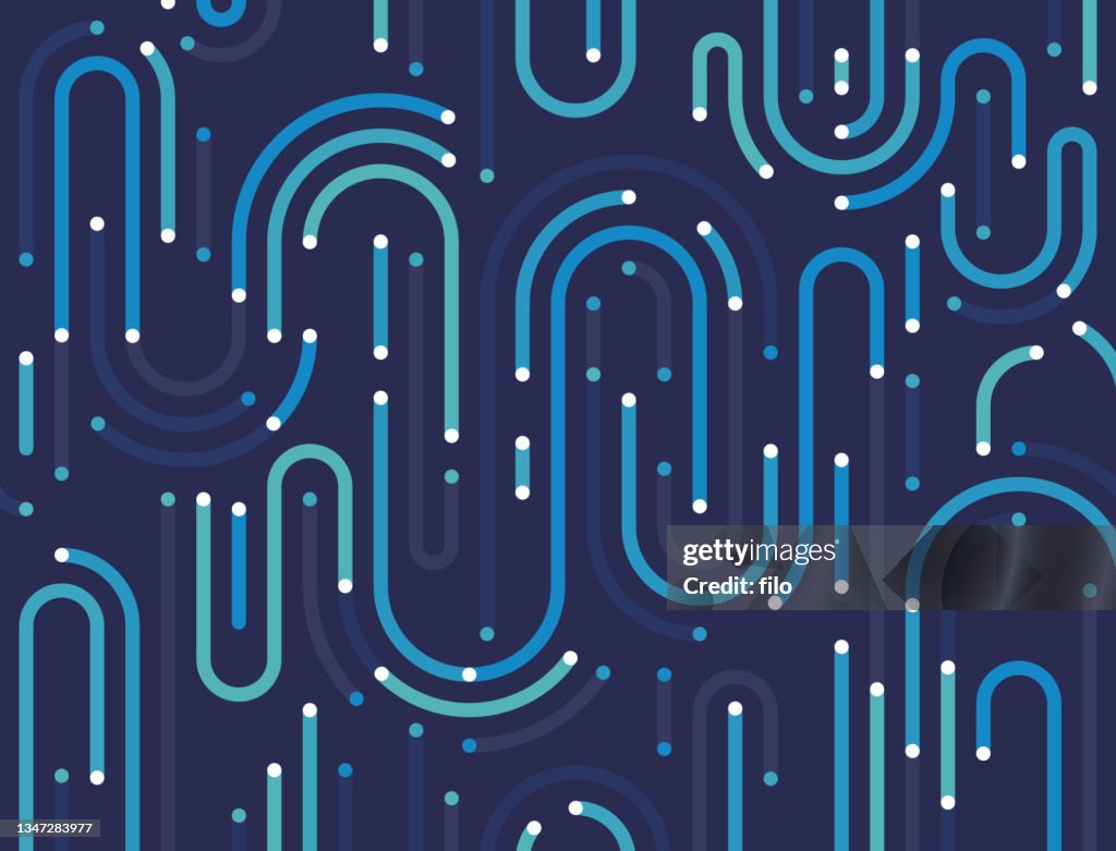 Networking Abstract Maze Route U-Bahn Kreuzung Hintergrundmuster