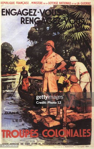 Toussaint, Maurice Propaganda poster calling for enlisting in the colonial troops 120 x 80 cm 1938 France Private collection.