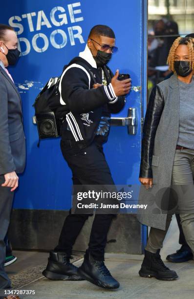 Jamie Foxx visits ABC's "Good Morning America" in Times Square on October 18, 2021 in New York City.