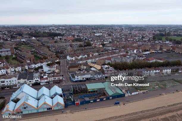 View over Southend after it was announced the town will gain city status, on October 18, 2021 in Southend, England. The campaign to make...