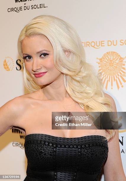Model and television personality Holly Madison arrives at the Las Vegas premiere of Michael Jackson THE IMMORTAL World Tour by Cirque du Soleil at...