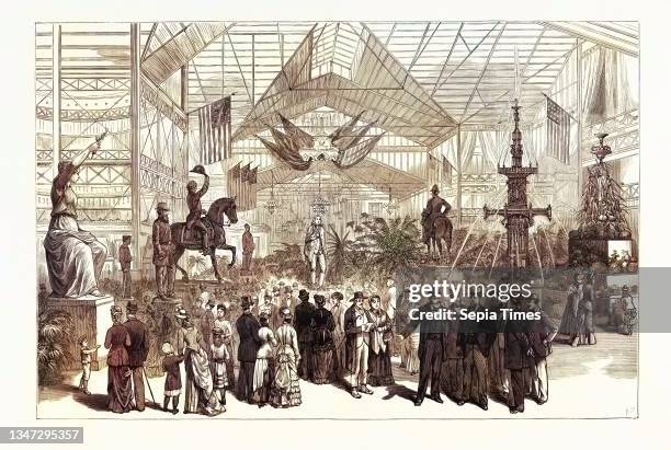 Annual Fair of the State Agricultural Society in the Permanent Exhibition Building, Philadelphia. U.S., Engraving 1880 1881.