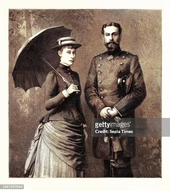 Princess Victoria of Hesse-Darmstadt and Her Fiancé Prince Louis of Battenberg.