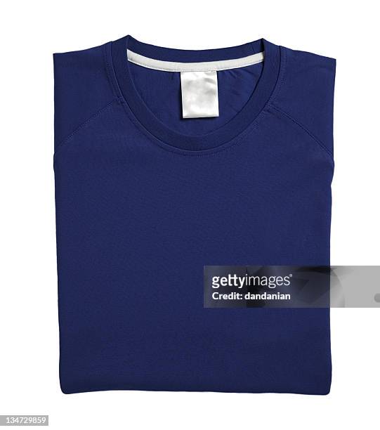 navy blue folded tshirt - folded stock pictures, royalty-free photos & images