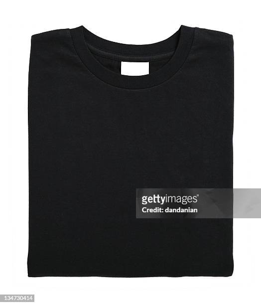 black tshirt - 折疊的 個照片及圖片檔