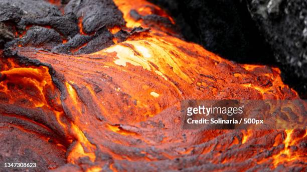 close-up of fire - lava stock-fotos und bilder