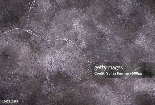 full frame shot of cracked wall - backgrounds grunge fractured stock pictures, royalty-free photos & images