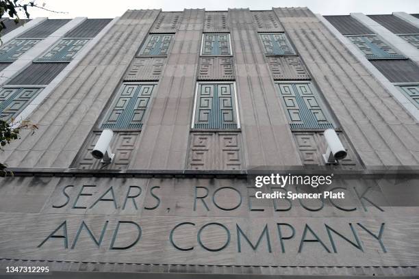 The exterior of a Sears store is seen on October 18, 2021 in the Flatbush neighborhood of Brooklyn borough in New York City. Sears, which filed for...